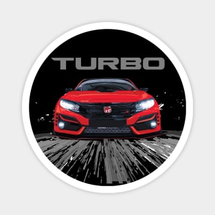 Turbo JDM Type Rallye Red FK8 Hatch anime style Magnet